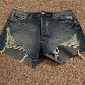 Jessica Simpson Ripped Midnight Blue Denim Cutoff Shorts
